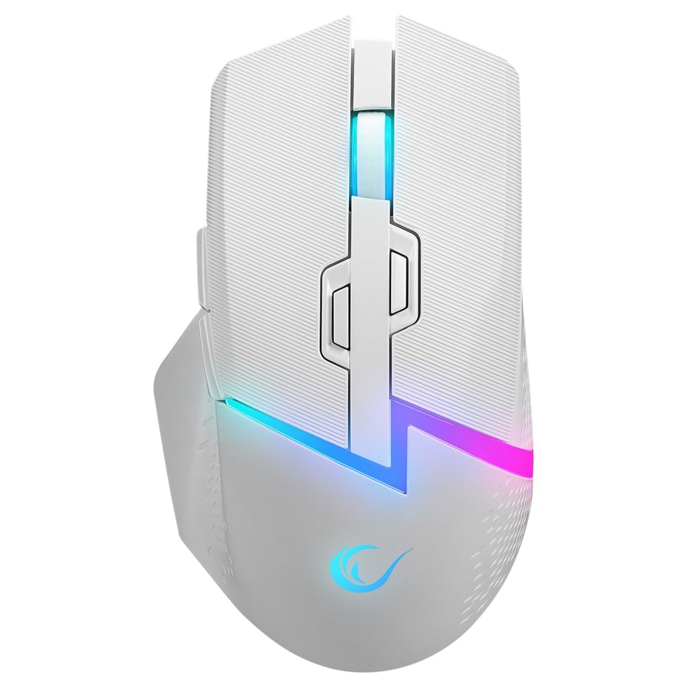 Rampage DROP M3 V2 24000 DPI 3311 Sensor Beyaz RGB Şarjlı Kablosuz 80 Milyon Huano Switch Gaming Oyuncu Mouse