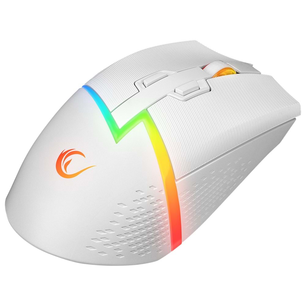 Rampage DROP M3 V2 24000 DPI 3311 Sensor Beyaz RGB Şarjlı Kablosuz 80 Milyon Huano Switch Gaming Oyuncu Mouse