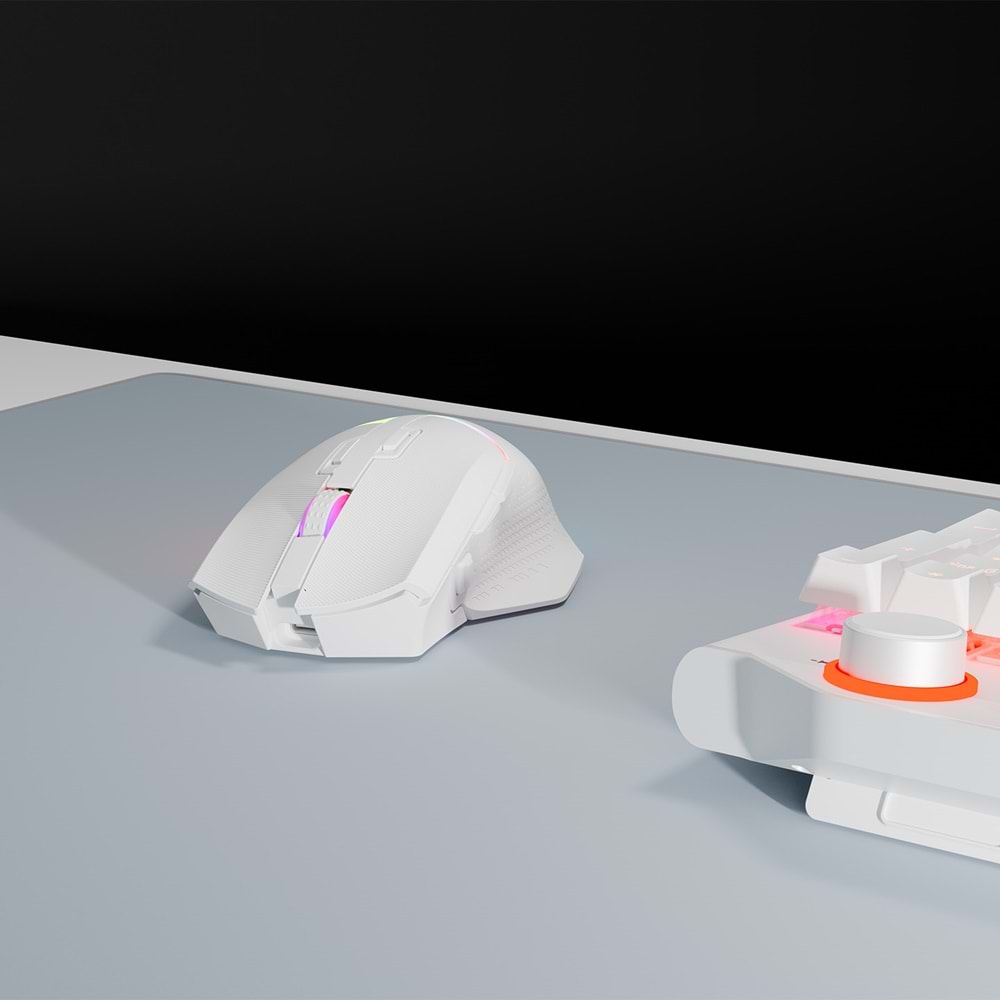 Rampage DROP M3 V2 24000 DPI 3311 Sensor Beyaz RGB Şarjlı Kablosuz 80 Milyon Huano Switch Gaming Oyuncu Mouse