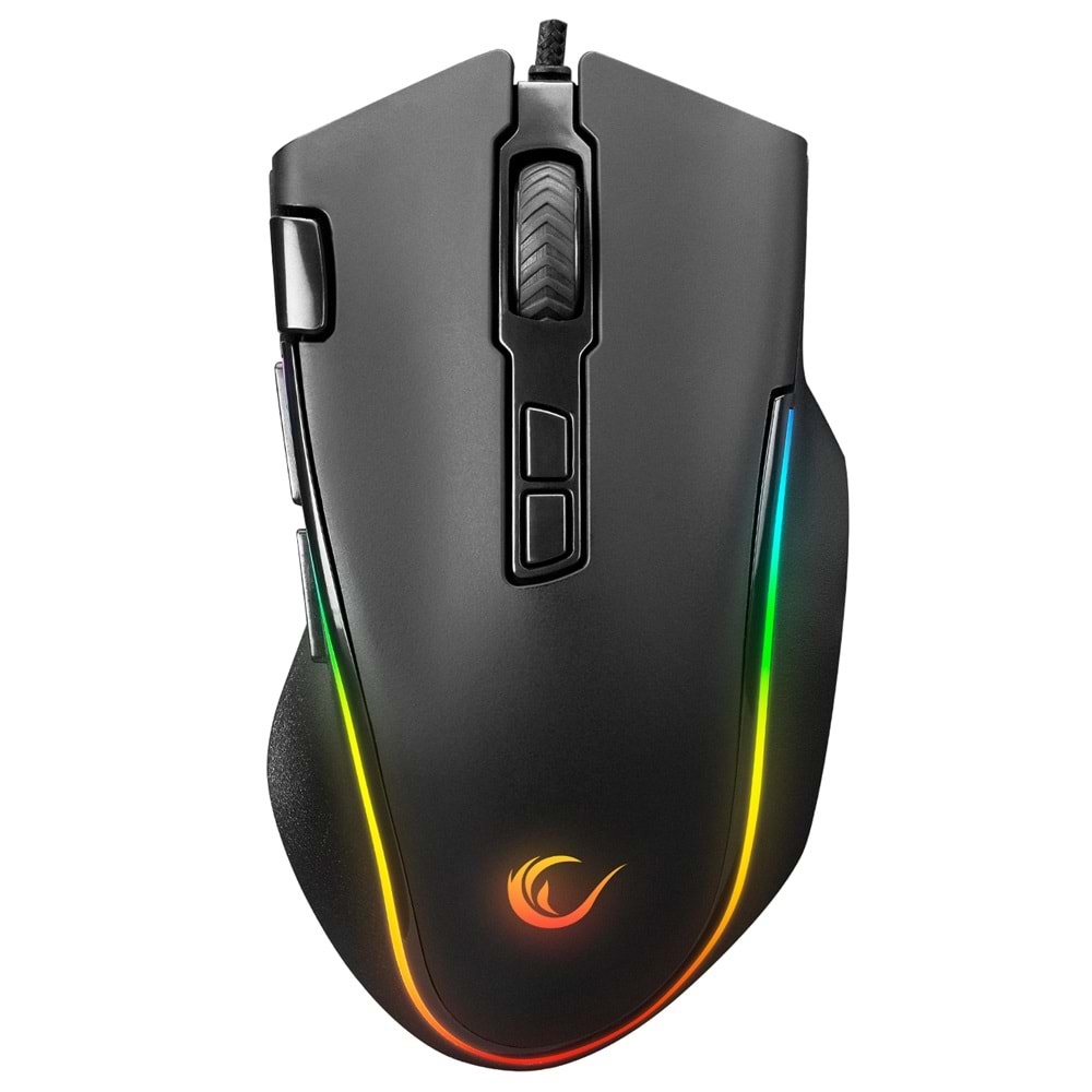 Rampage SMX-G72 GREEDY V2 8 Tuşlu Double Click Real RGB Ledli Makrolu 12800 DPI Gaming Oyuncu Mouse