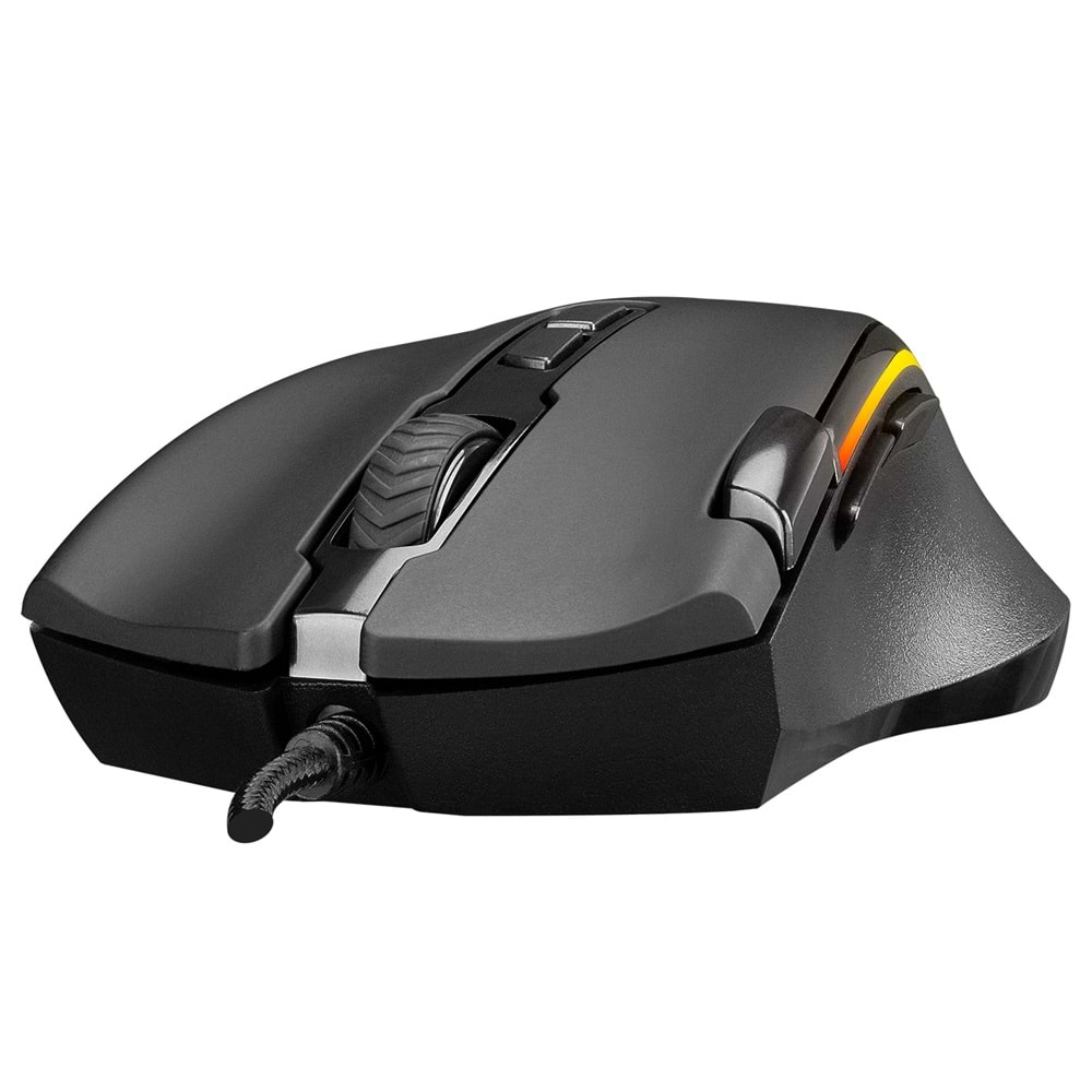 Rampage SMX-G72 GREEDY V2 8 Tuşlu Double Click Real RGB Ledli Makrolu 12800 DPI Gaming Oyuncu Mouse