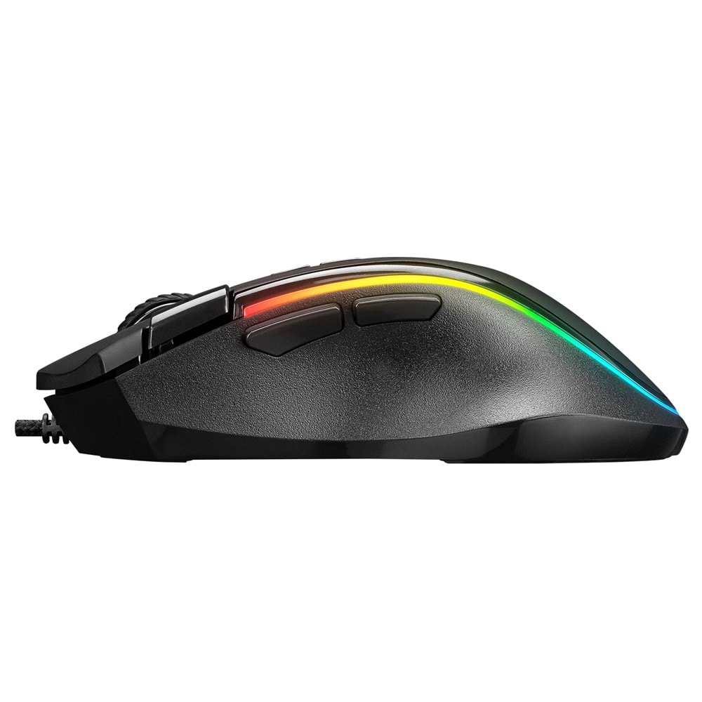 Rampage SMX-G72 GREEDY V2 8 Tuşlu Double Click Real RGB Ledli Makrolu 12800 DPI Gaming Oyuncu Mouse