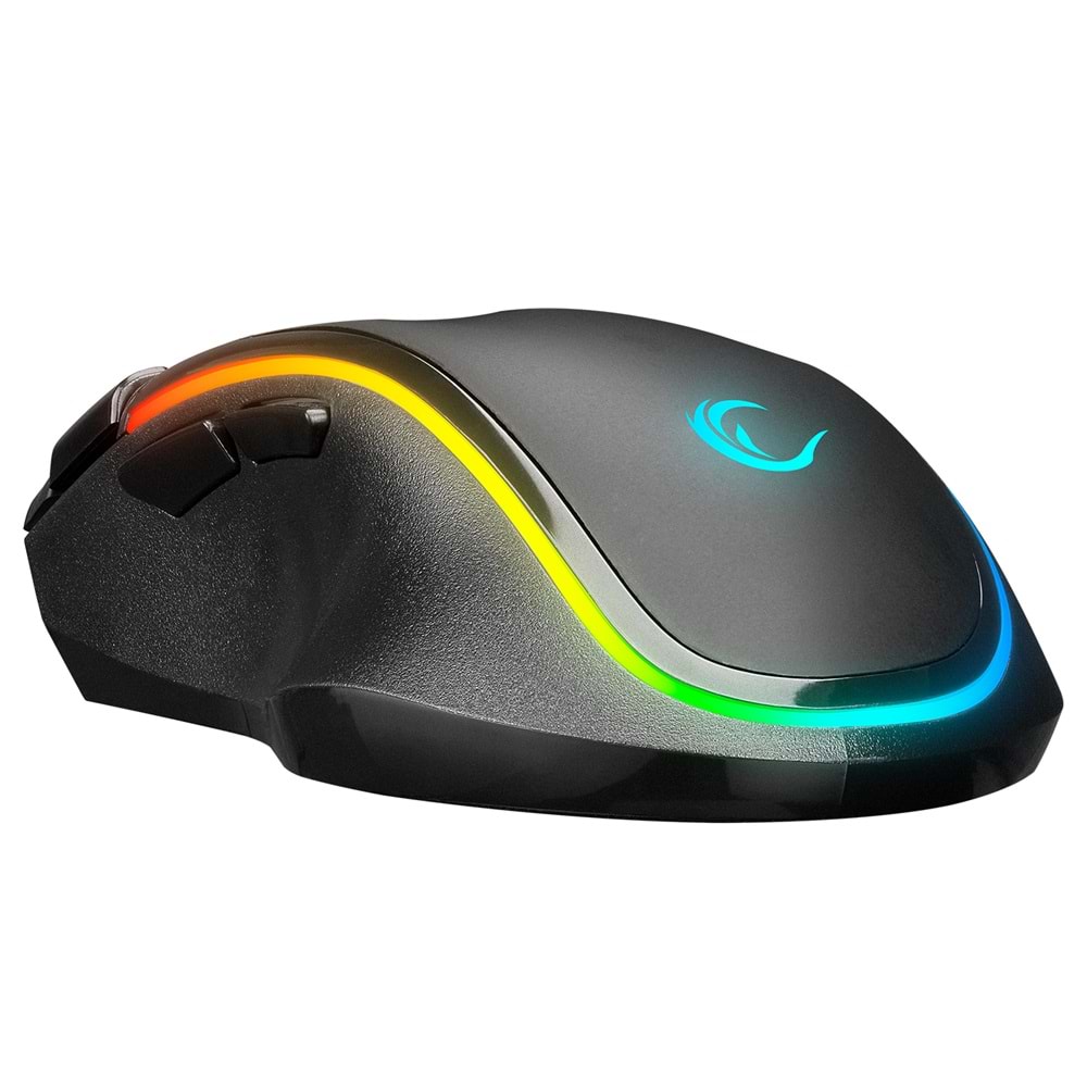 Rampage SMX-G72 GREEDY V2 8 Tuşlu Double Click Real RGB Ledli Makrolu 12800 DPI Gaming Oyuncu Mouse