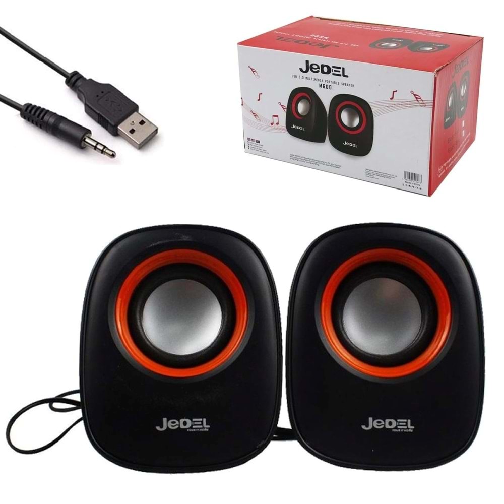 Jedel M600 1+1 Yuvarlak Model Mini USB Hoparlör - Speaker (2*3 Watt)