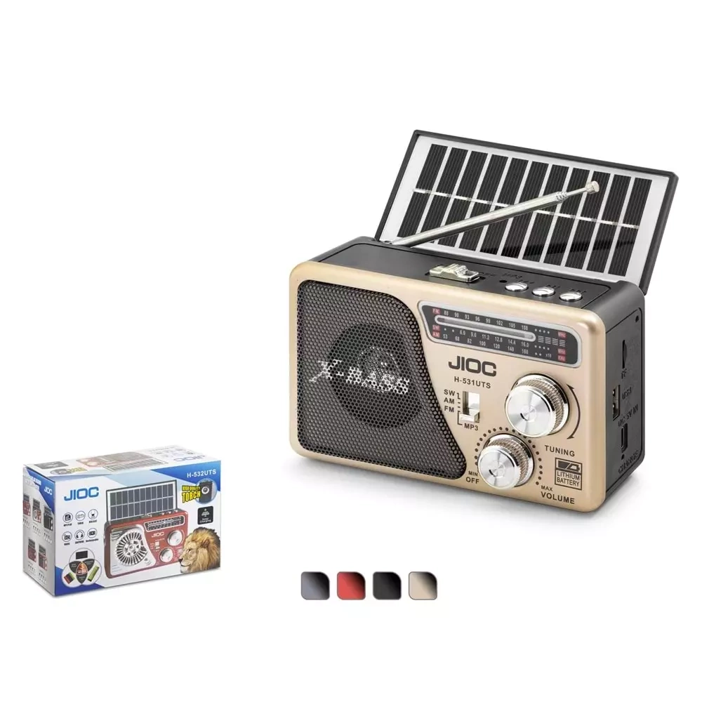 Joıc H-531UTS Bluetooth Nostaljik Fm Radyo Solar