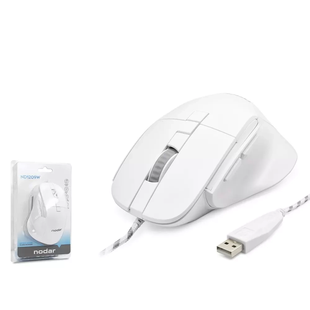 NODAR ND1209W Gaming Mouse - Siyah-Beyaz
