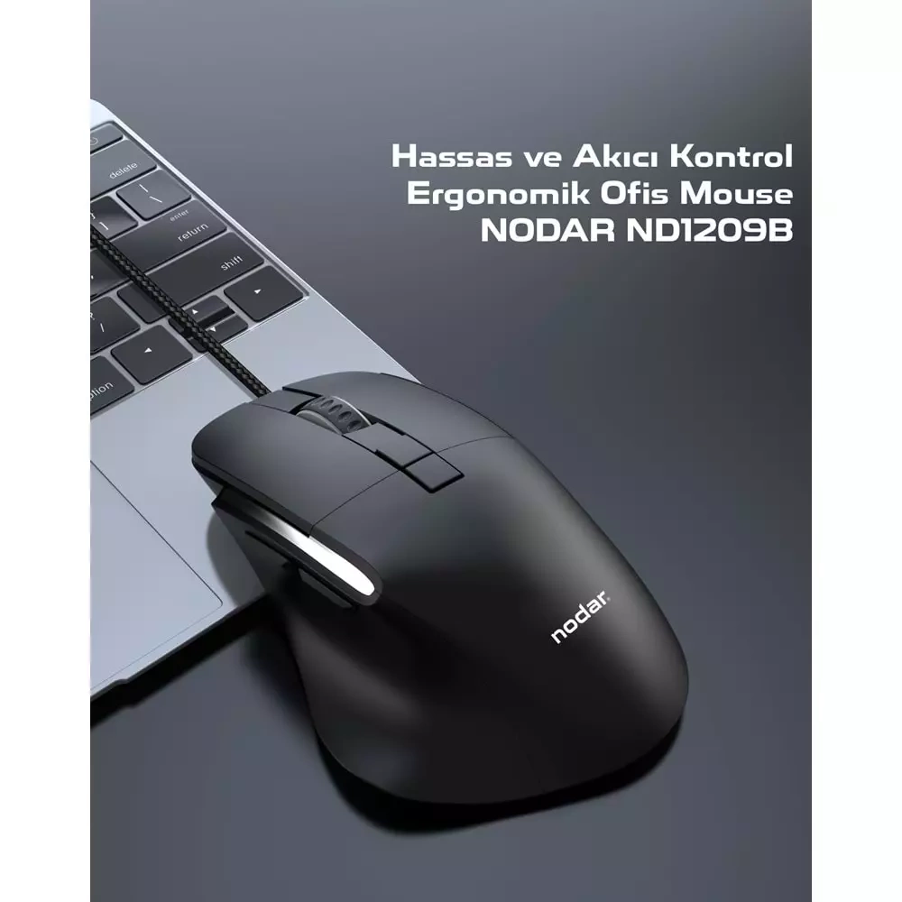 NODAR ND1209W Gaming Mouse - Siyah-Beyaz