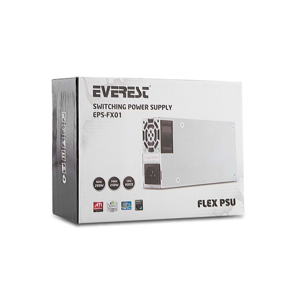 Everest EPS-FX01 Real 200W Peak 250W 4cm Fan 2* SATA 2* IDE FlexPower Supply