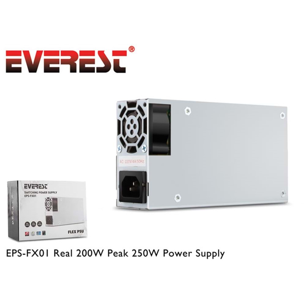 Everest EPS-FX01 Real 200W Peak 250W 4cm Fan 2* SATA 2* IDE FlexPower Supply