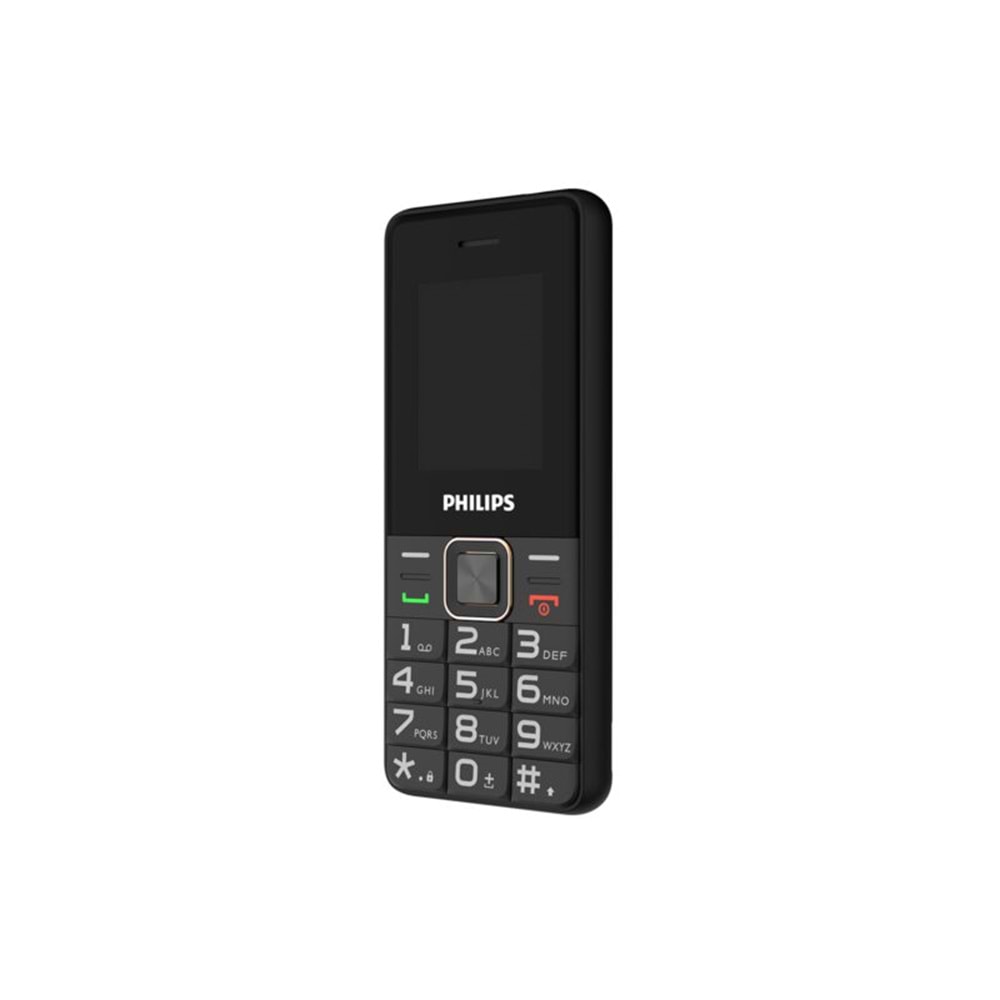 Philips E6105 4G Çift Sim Kartlı Tuşlu Cep Telefonu Siyah