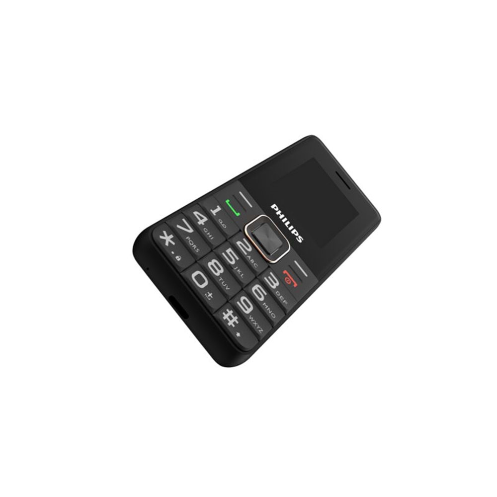 Philips E6105 4G Çift Sim Kartlı Tuşlu Cep Telefonu Siyah