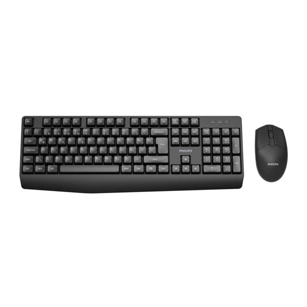 Philips SPT6337 Kablosuz Türkçe Q Klavye & Mouse Seti Siyah