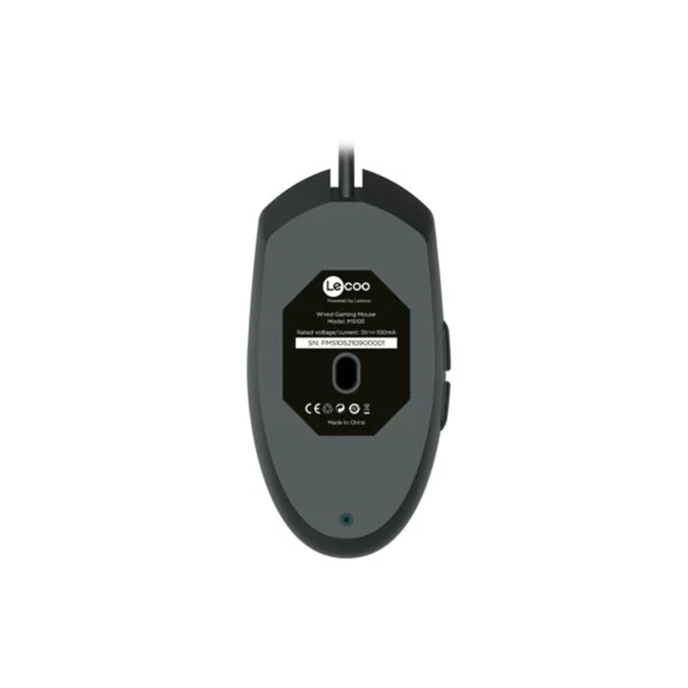 Lecoo MS105 Kablolu RGB LED Aydınlatmalı 3200DPI 6 Tuşlu Oyuncu Mouse Siyah