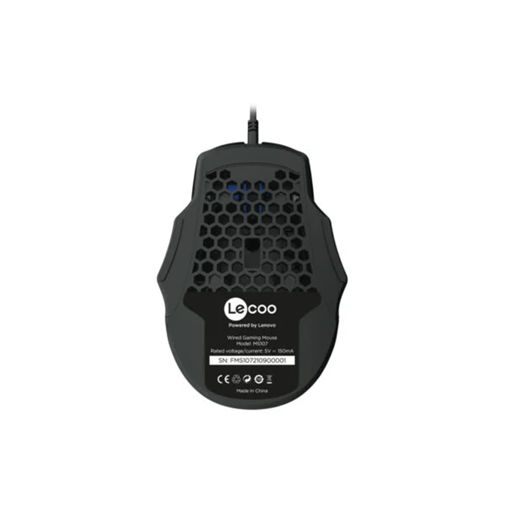 Lecoo MS107 Kablolu RGB LED Aydınlatmalı 3200DPI 7 Tuşlu Gaming Mouse Siyah