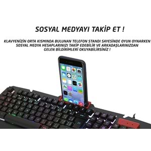 Everest Kb-R800 Metafor Usb Gökkuşağı Aydınlatmalı Q Metal Yüzey Gaming