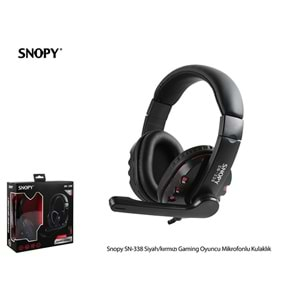 Snopy Sn-338 Conqueror Siyah/Kırmızı Gaming Oyuncu Mikrofonlu Kulaklık