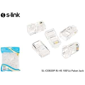 S-Link SL-COB20P RJ-45 100 Lü Paket Yeni nesil Jack UTP