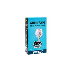 Everest EFN-828 Masaüstü Taşınabilir Şarjlı Siyah 1200mAh Bataryalı Fan