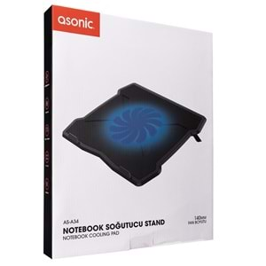 Asonic As-A34 140mm Fanlı Notebook Soğutucu Stand