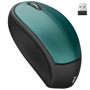 Everest SM-340 Usb Yeşil 3D Optik Süper Sessiz Alkalin Pilli Kablosuz Mouse