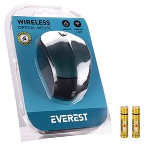 Everest SM-340 Usb Yeşil 3D Optik Süper Sessiz Alkalin Pilli Kablosuz Mouse