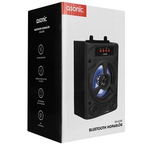 Asonic AS-A33S Siyah 3W - DC 5V Bluetooth-Usb-Aux -TF Cardlı Speaker