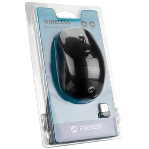 Everest SM-320 Usb Siyah 1600dpi Optik Kablosuz Mouse