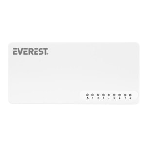 Everest EVERLINK ESF208 8 Port 10/100Mbps RTL8305 Chipset Fast Ethernet Masaüstü Switch Hub