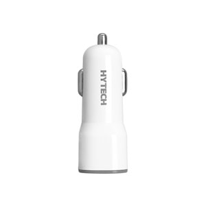 Hytech HY-X44 iPhone Lightning Kablolu 3.4A Hızlı Şarj 2 USB Beyaz Araç Şarj Cihazı