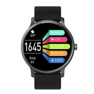 S-Link W02 DaFit Uyumlu+ Bluetooth 1.28 Ekran 200mAh Bataryalı Siyah Akıllı Saat/ Smart Watch