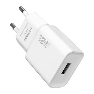 Hytech HY-XT50M 12W 5V 2.4A Micro USB Kablolu Beyaz Kablo + Ev Şarj Adaptör