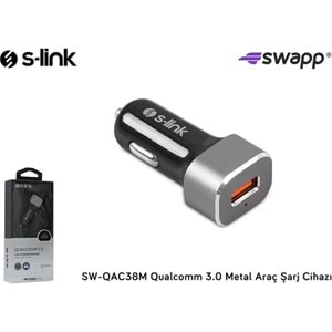 S-link Swapp SW-QAC38M Qualcomm 3.0 Metal Araç Şarj Cihazı