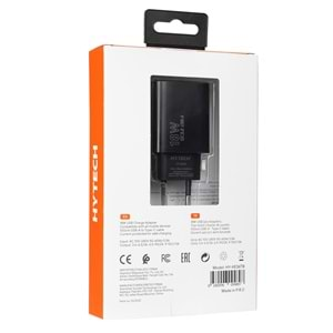 Hytech HY-XE36TB Type-C USB 3500mA Ev Şarj 18W + 2.4A Quick 3.0 Hızlı Siyah Şarj Adaptör Seti