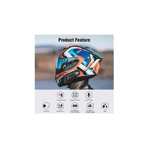 Torima BT22 Bluetooth Motosiklet Kulaklığı Intercom Siyah Motorsiklet Kulaklık