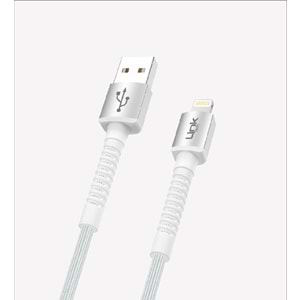 Link Tech K550 Beyaz Safe 3A Örgülü Metal Başlı Lightning