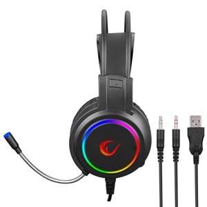 Rampage KM-404 ARGENTI Rainbow Aydınlatmalı USB Gaming Combo Q Klavye + Kulaklık + Mouse + Mousepad