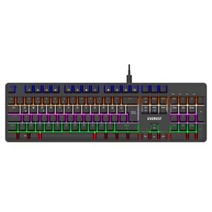 Everest KB-MK1 Lumos Siyah USB Rainbow Aydınlatmalı Red Switch Full Anti-Ghosting Mekanik Gaming Oyuncu Klavye