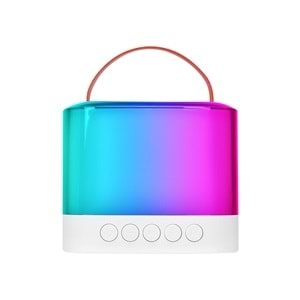 Mikado MD-16BT Favorite Beyaz TF Kart Destekli Bluetooth Wireless Karaoke Mikrofonlu 1200mAh Taşınabilir Speaker