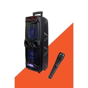 KTS-1743 Uzaktan Kumandalı ve Mikrofonlu Karaoke Bluetooth Hoparlörü