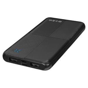 S-link IP-G12N 10000mAh Micro+Usb+ Type-C Giriş+Çıkış Siyah Taşınabilir Pil Şarj Cihazı Powerbank