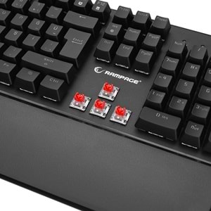 Rampage KB-R86 UMBRA Siyah USB Rainbow Aydınlatmalı Red Switch Mekanik Gaming Oyuncu Klavye