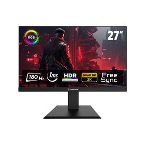 Rampage MIRACLE MC27RQ180 27'' 180Hz 1ms Fast IPS QHD 2K HDR Freesync Pivot PC Flat Oyuncu Monitörü
