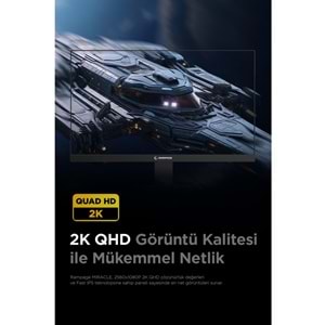 Rampage MIRACLE MC27RQ180 27'' 180Hz 1ms Fast IPS QHD 2K HDR Freesync Pivot PC Flat Oyuncu Monitörü