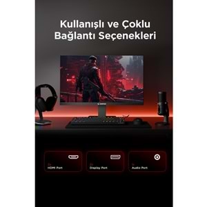 Rampage MIRACLE MC27RQ180 27'' 180Hz 1ms Fast IPS QHD 2K HDR Freesync Pivot PC Flat Oyuncu Monitörü