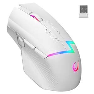 Rampage DROP M3 V2 24000 DPI 3311 Sensor Beyaz RGB Şarjlı Kablosuz 80 Milyon Huano Switch Gaming Oyuncu Mouse