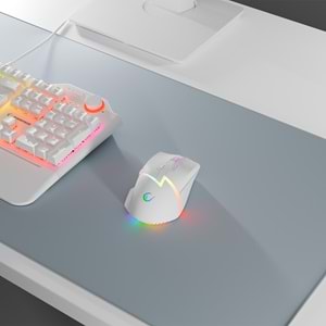 Rampage DROP M3 V2 24000 DPI 3311 Sensor Beyaz RGB Şarjlı Kablosuz 80 Milyon Huano Switch Gaming Oyuncu Mouse