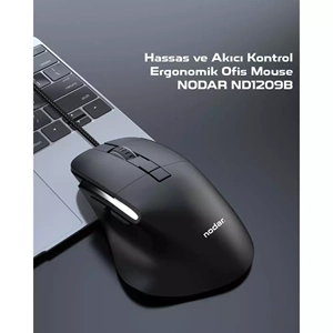 NODAR ND1209W Gaming Mouse - Siyah-Beyaz