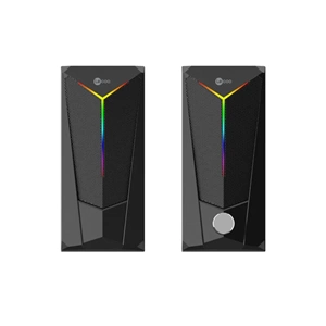 Lecoo DS104 Kablolu USB + 3.5mm Jack 6W RGB Aydınlatmalı Masaüstü Hoparlör Siyah