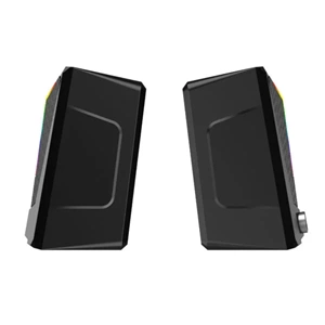 Lecoo DS104 Kablolu USB + 3.5mm Jack 6W RGB Aydınlatmalı Masaüstü Hoparlör Siyah