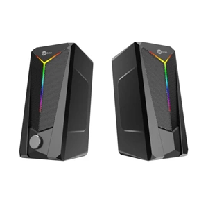 Lecoo DS104 Kablolu USB + 3.5mm Jack 6W RGB Aydınlatmalı Masaüstü Hoparlör Siyah